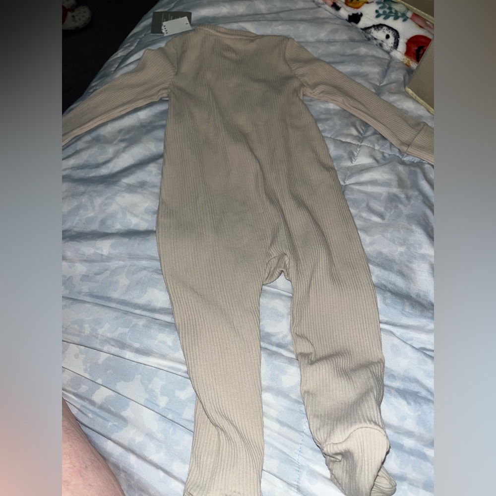 GAP Taupe Ribbed Jumpsuit